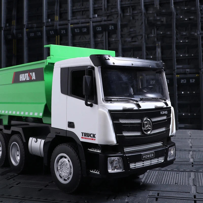 Huina 332 1:18 RC Tipper Truck Remote Control Simulation Engineering 2.4G Six-Channel Remote Control Dump Truck Boys Toys Gifts