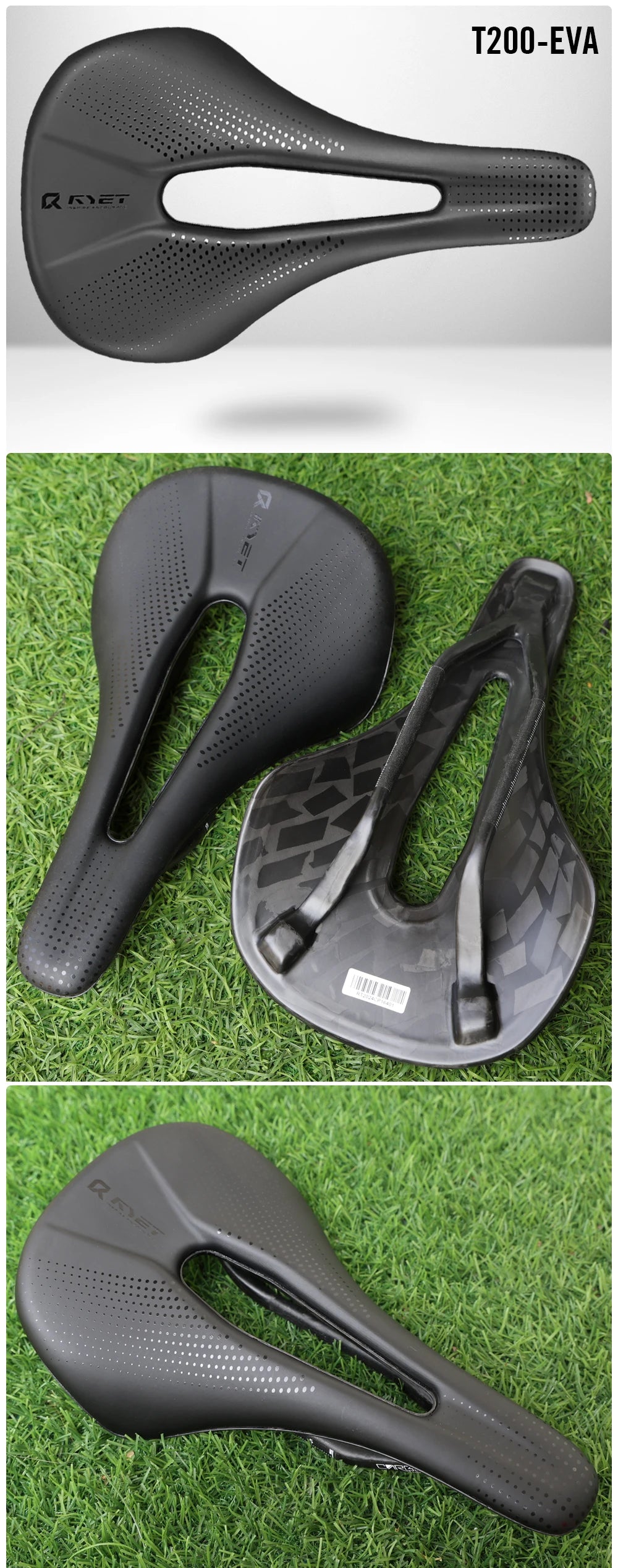 RYET 3D Printed Bike Carbon Saddle 140mm 143mm Super Light Road MTB Racing 3D/EVA  Saddles Bicycle Cushion Cycling Seating Part