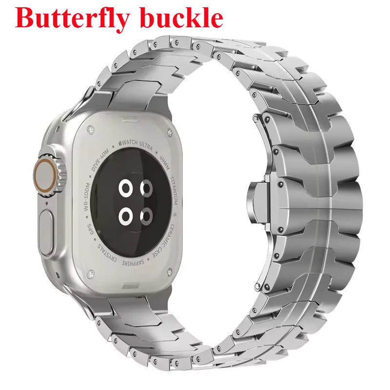 Stainless Steel Strap For Apple Watch Series 11 10 9 8 SE 3 46mm 45mm 42mm 44mm Metal Bracelet Band For iWatch Ultra 3/2/1 49mm
