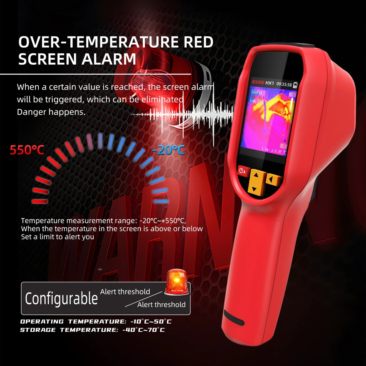 BSIDE Thermal Imaging Camera 240 x 240 Resolution Handheld Infrared Camera, 320 x 240 Full-Viewing TFT