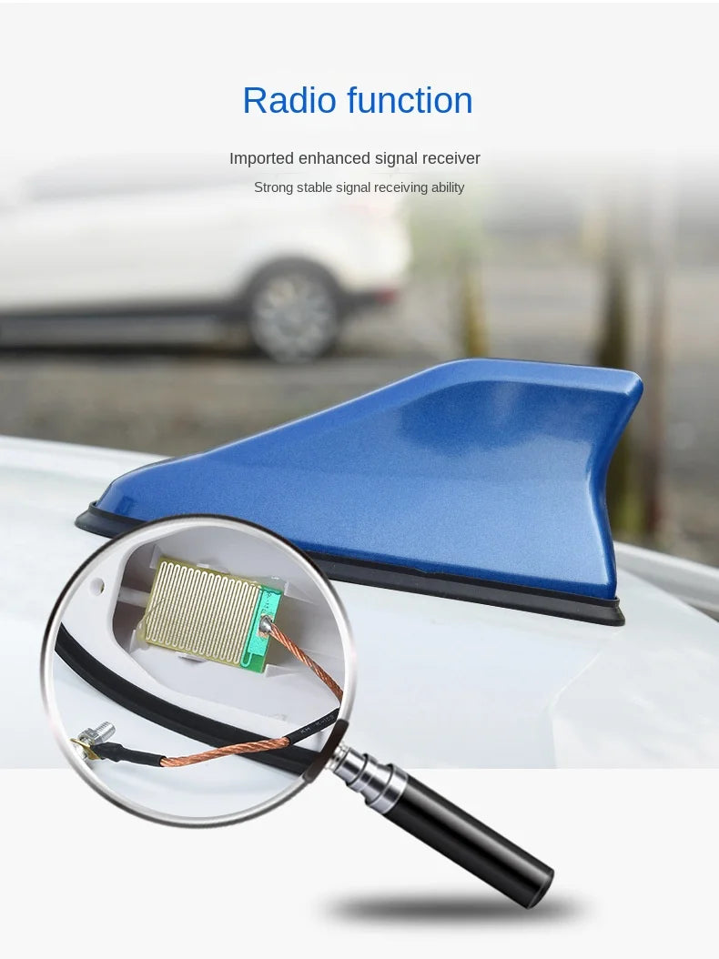Car Radio Shark Fin Car Shark Antenna Radio FM Signal Design For All Automobiles Aerials Auto Exterior Styling Replacement Parts