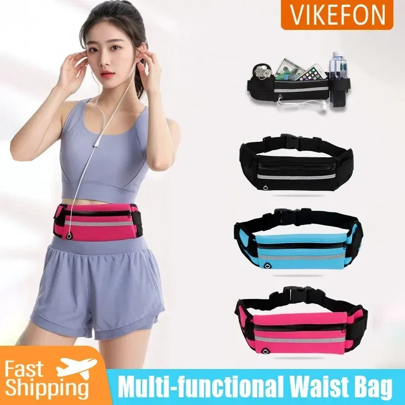 Multi Functional Sports Waist Bag Men's and Women's Outdoor Running Card Headphones Phone Small Item Storage Bag Free Your Hands