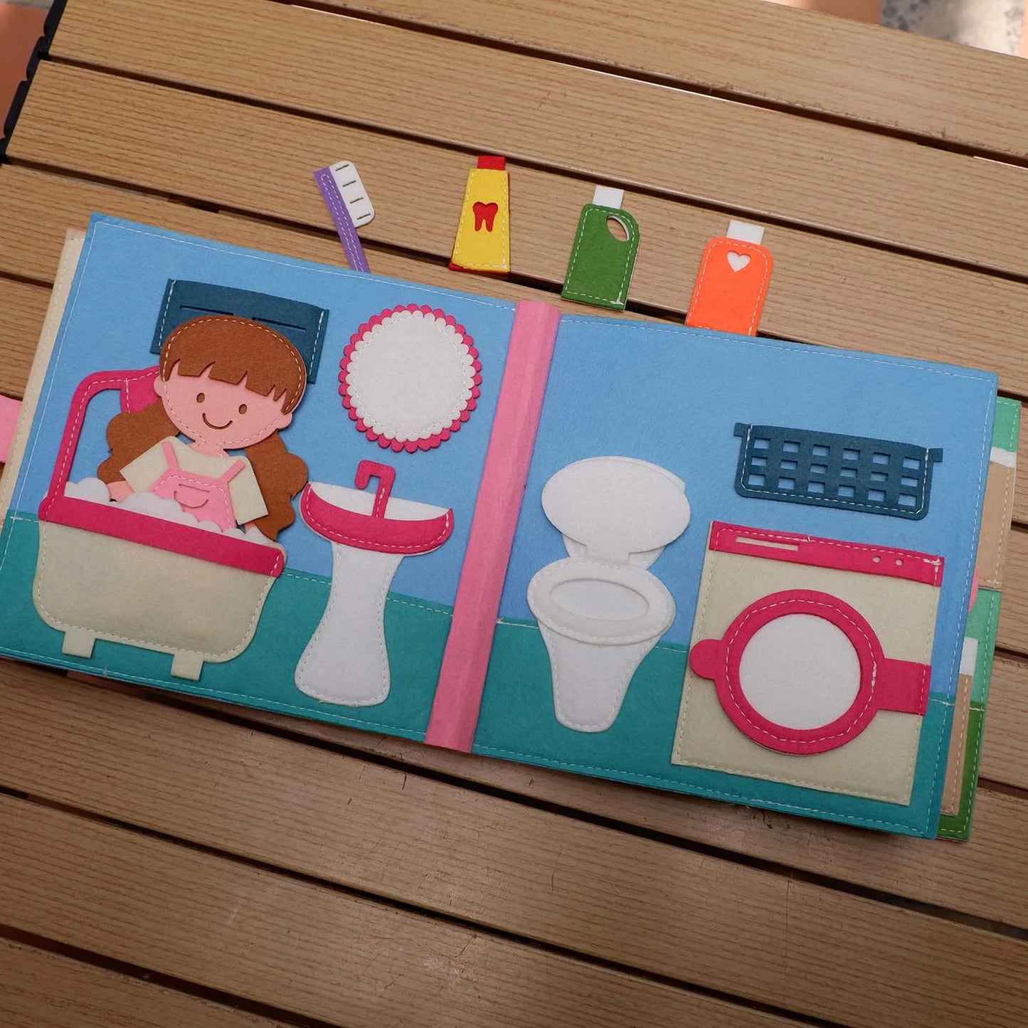 Toddlers Montessori Toys Busy Board Farm Animal Scene Storytelling Activity Toy Quiet Book Felt Activity Educational Sensory Toy