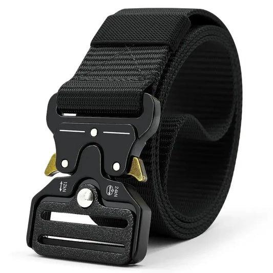 1pc Men's Belt Outdoor Hunting Tactical Mens Belt Multifunctional Combat Survival High Quality Canvas Nylon Mens Belt Sport Belt