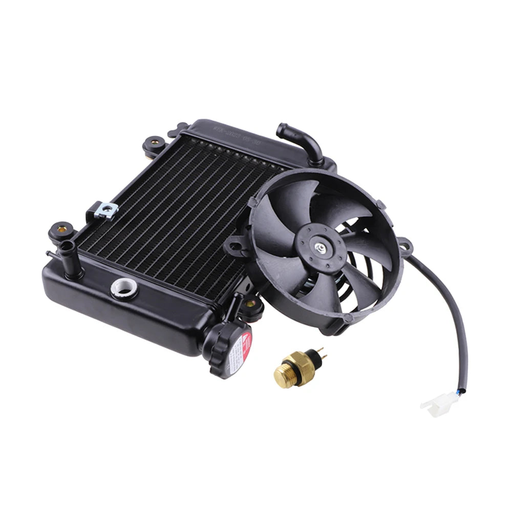 Radiator Cooler Water Tank With 5" Electrofan For 150cc 200cc 250cc Water Cooling Engine Motorcycle Quad 4x4 ATV UTV Buggy Parts