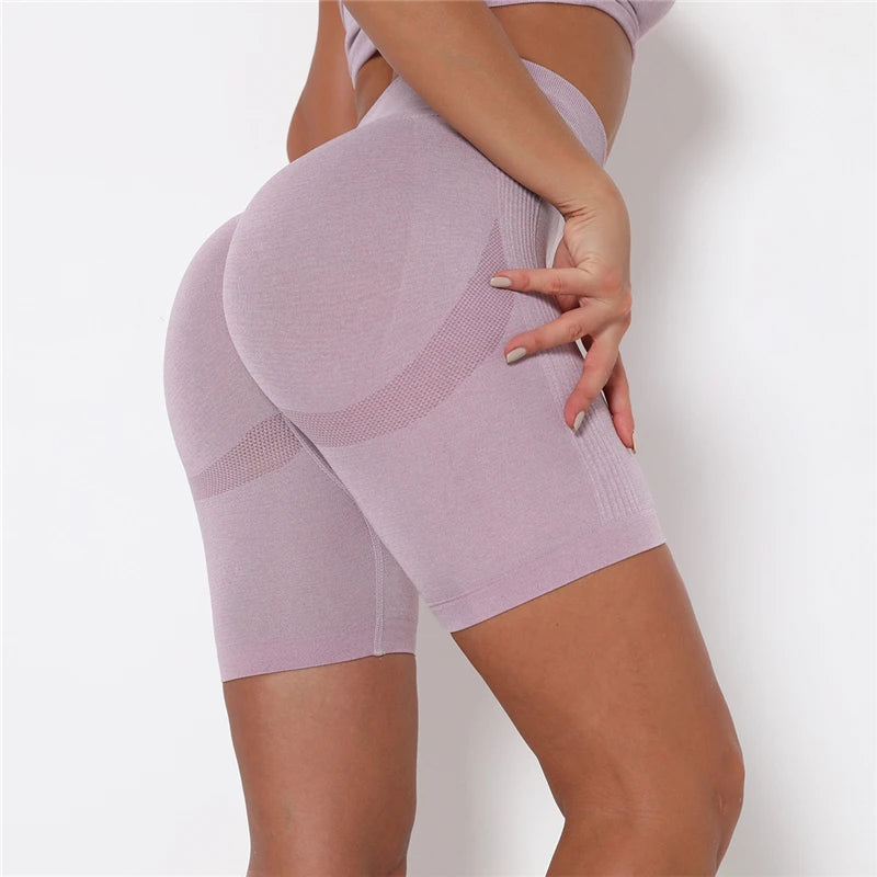 Women Shorts Yoga Gym Shorts Seamless Gym Shorts Push Up Fitness Sports Shorts High Waist Workout Cycling Shorts Sports Clothes