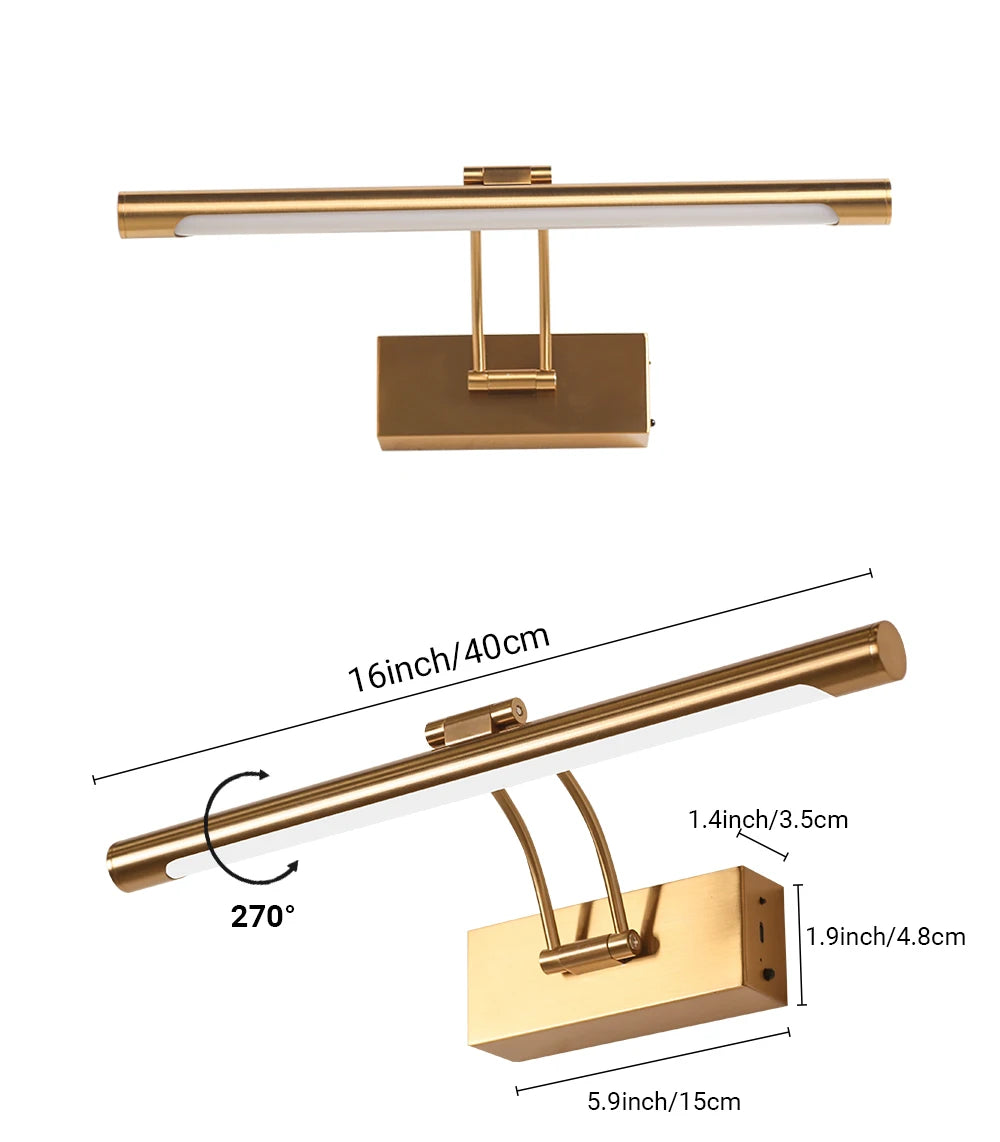 Rechargeable LED Wall Lamp 40CM Wireless Lamp 4400mAh Picture Light with Remote Control Interior Wall Light