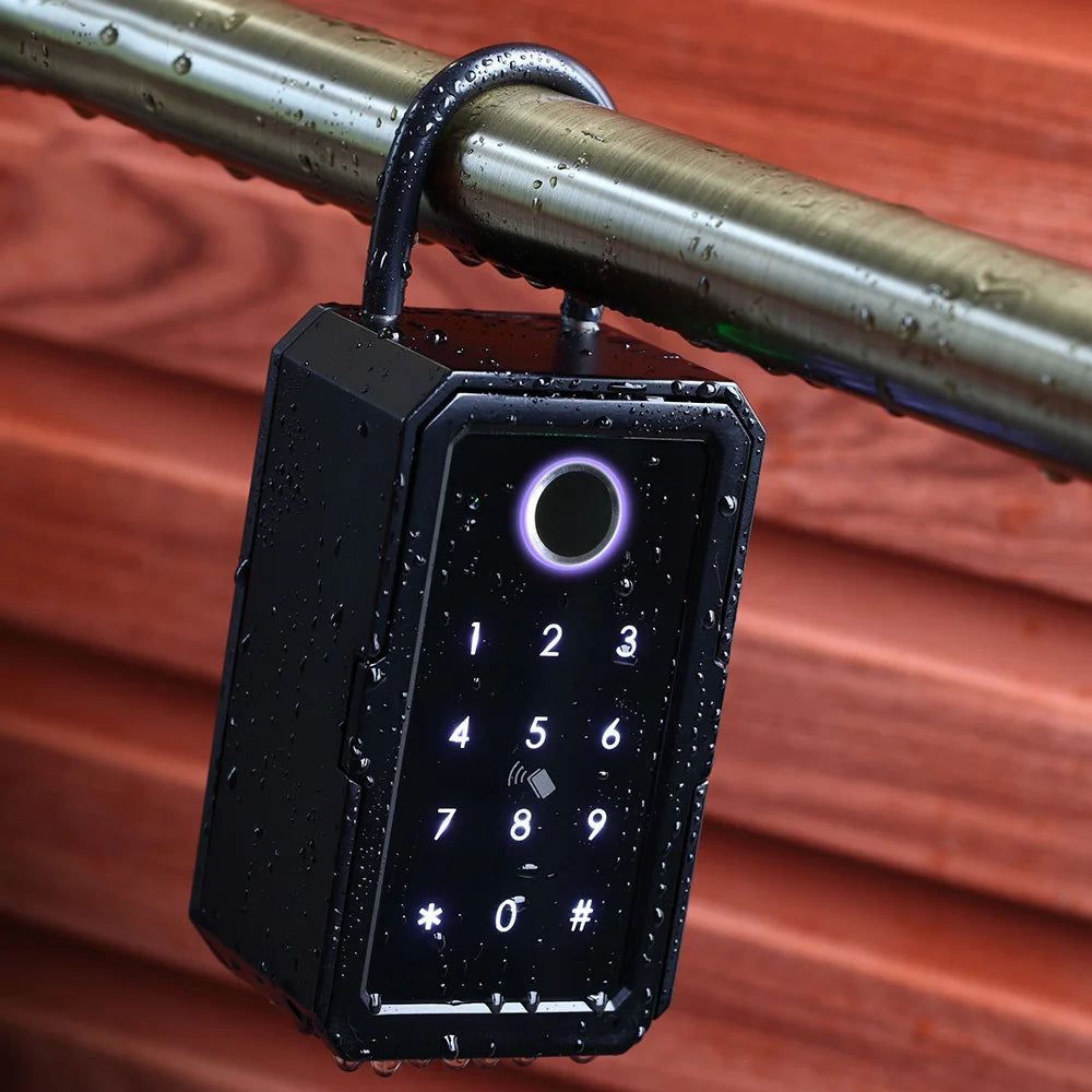 Tuya Smart Key Box Fingerprint Safe Storage Lock Key Digital Security Lockbox Combination Code IC Card Unlock Door Airbnb Rental
