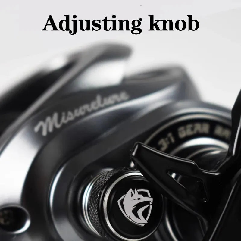 Misurelure Generation Baitcasting Reel Magnetic Braking System 7.3:1 Gear Ratio 5+1 Ball Bearings 8KG Max Drag Fishing Coil