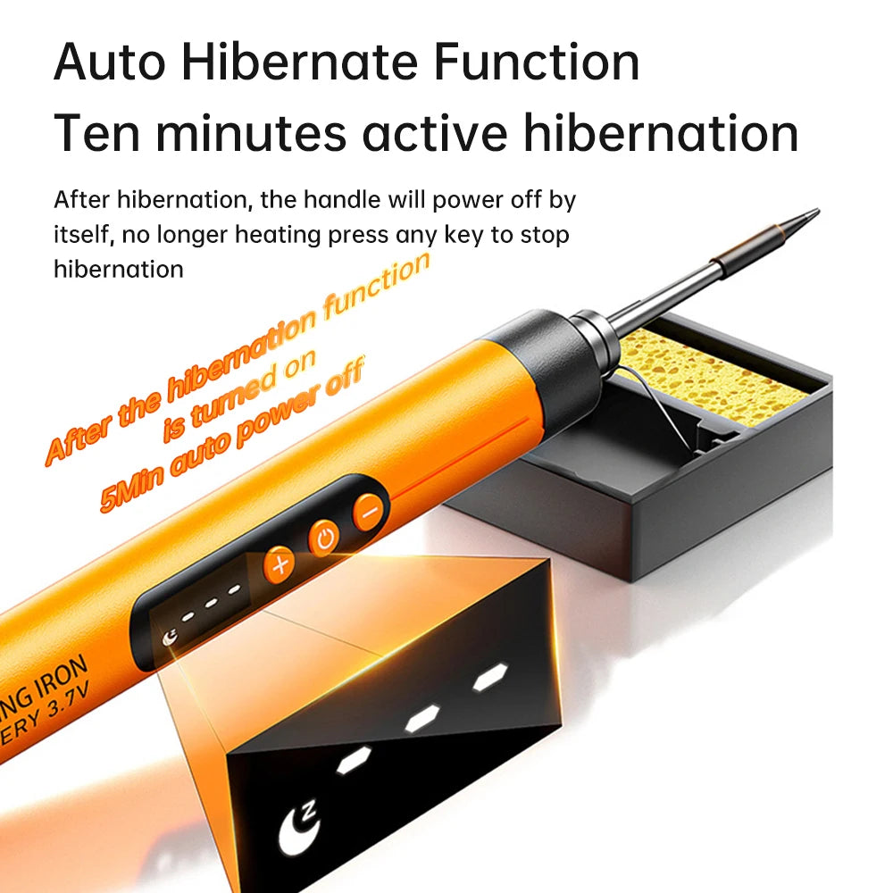 USB Wireless Electric Soldering Iron C200S Replaceable Solder Iron Tips Type-C 5V 8W Fast Charging Portable Repair Welding Tools