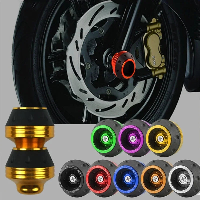 4PCS Universal Motorcycle Wheel Protection Crash Pad Motorbike Crash Protectors Alloy Motocross Falling Front Fork Slider Cups