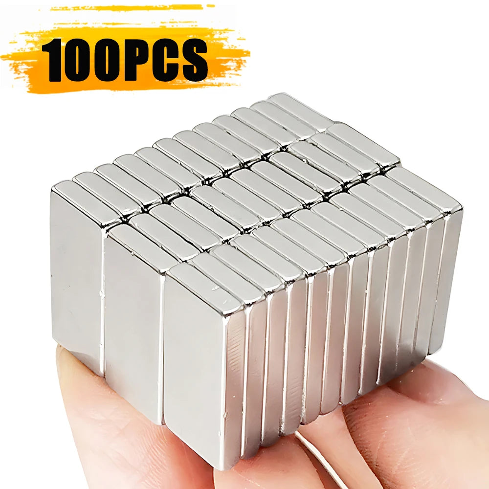 20-100Pcs Super Strong Neodymium Magnets 10/15/20mm X 5/10mm X 3mm N35 NdFeB Block Magnets Square Magnets Refrigerator Stickers