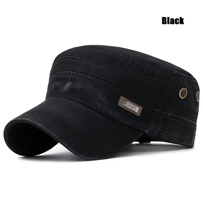 Military Cadet Flat Cap Fashion Clothes Adjustable Snapback Hat Unisex New Fashion Classics Outdoor Casual Sport  Baseball Cap
