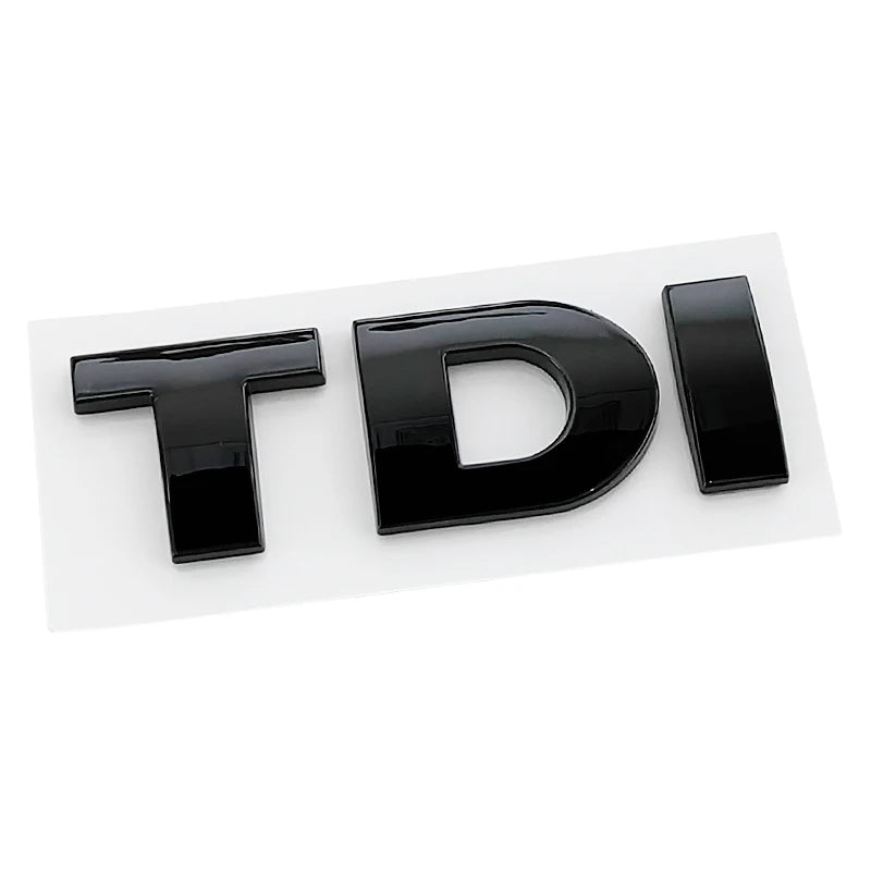 3d ABS Black Logo TDI Emblem Car Trunk Badge For VW Passat Jetta Touareg Tiguan Touran Golf 4 5 6 Caddy TDI Sticker Accessories