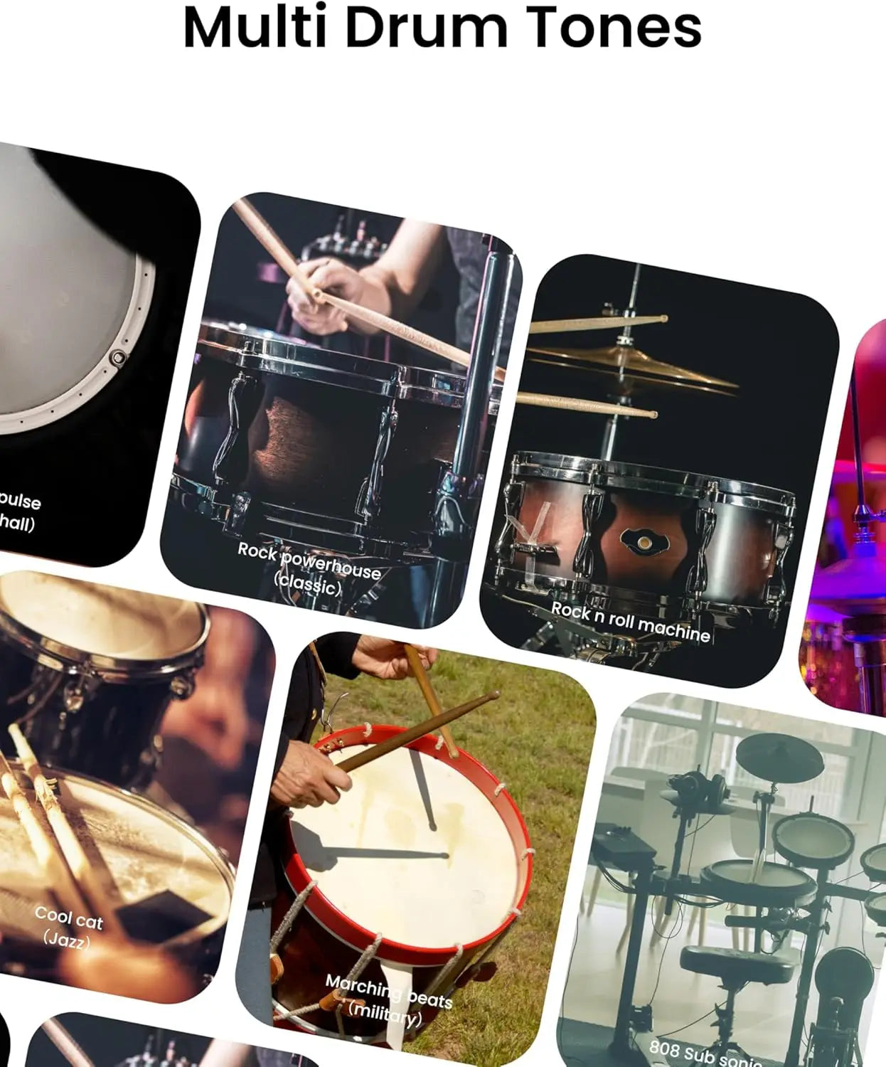 2024 New Pocket Drum 2 MAX Somatosensory Digital Electronic Air Drum Stick Set Drumsticks & Foot Pedals & Bluetooth Adapter