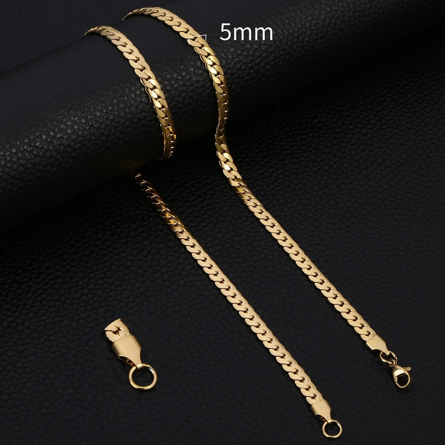 3-8MM Width Stainless Steel Chain Necklace For Men Women Gold Color High Quality Waterproof Choker Hip Hop Jewelry Gift