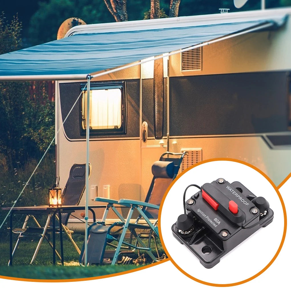 Circuit Breaker Fuse Reset 30A 40A 50A 60A 70A 80A 100A 120A 150A 200A 250A 300A AMP Waterproof Boat Car Circuit Breaker