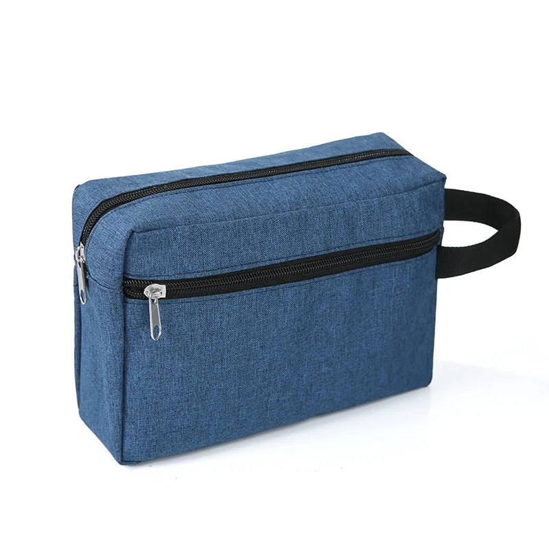 Multifunctional Simple Waterproof Oxford Cloth Cosmetics Bag Thickeneded Double-layer Cosmetic Bag Large Capacity Portable St...