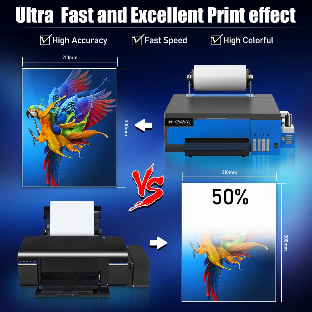 For Epson XP600 DTF Printer A4 Heat Transfer Film t shirt printing machine A4 With Roll Feeder Print on t shirt jeans clothes