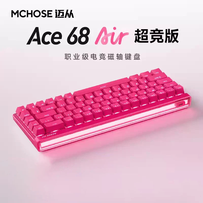 MCHOSE ACE68 Air Magnetic Keyboard Magnetic Switch 8k Polling Rate 128k Scanning Rate RGB Light Box Customized Gaming Keyboard