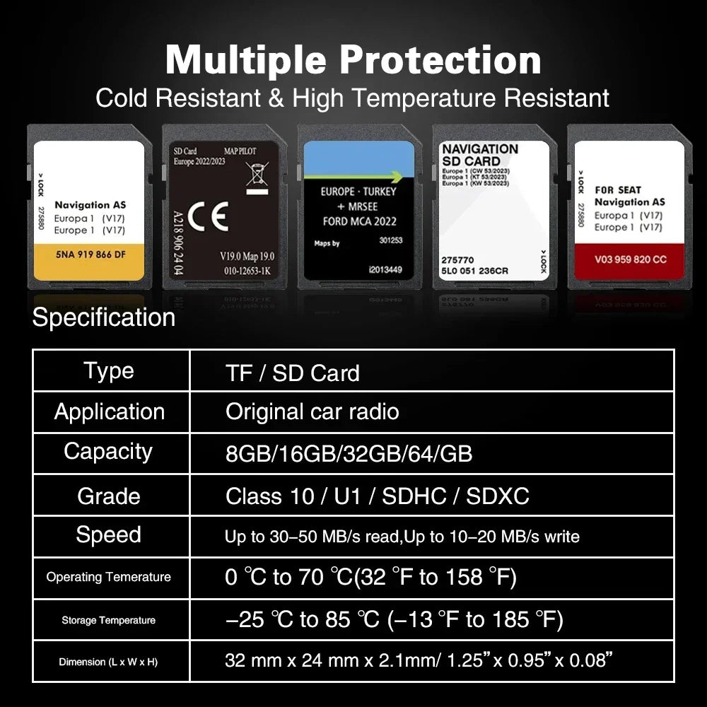 A2139069110 V20 Suitable for Mercedes GLC C E V X-class Car Sat Nav GPS Update 2025 Map Europe SD Card