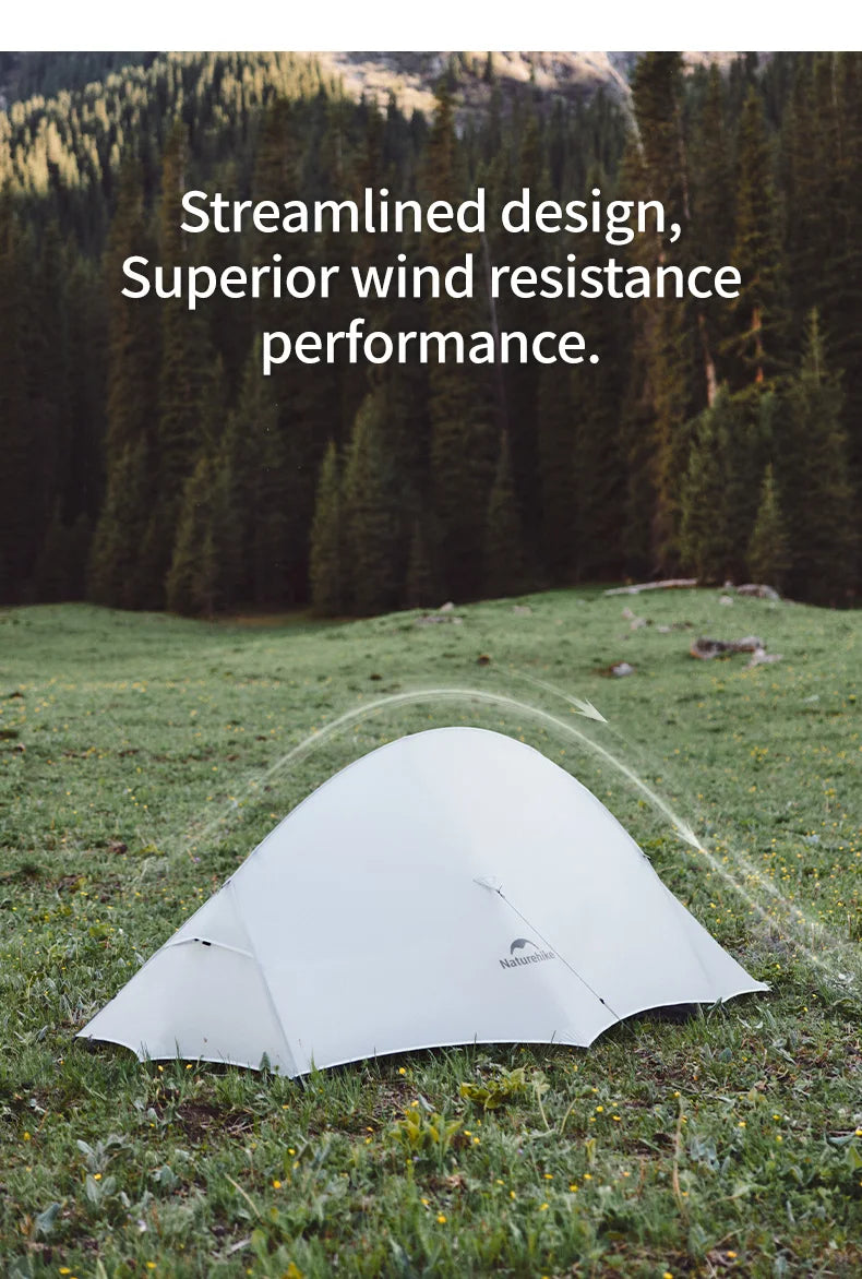 Naturehike Cloud Up UL Camping Tent Ultralight 15D Quick Bulid Beach Tents Outdoor Waterproof Two Person Large Hiking Tent