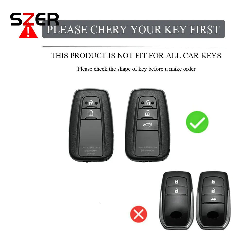 Leather TPU Car Key Case Full Cover Shell For Toyota Prius Camry Corolla CHR C-HR RAV4 Land Cruiser Prado Keychain Accessories