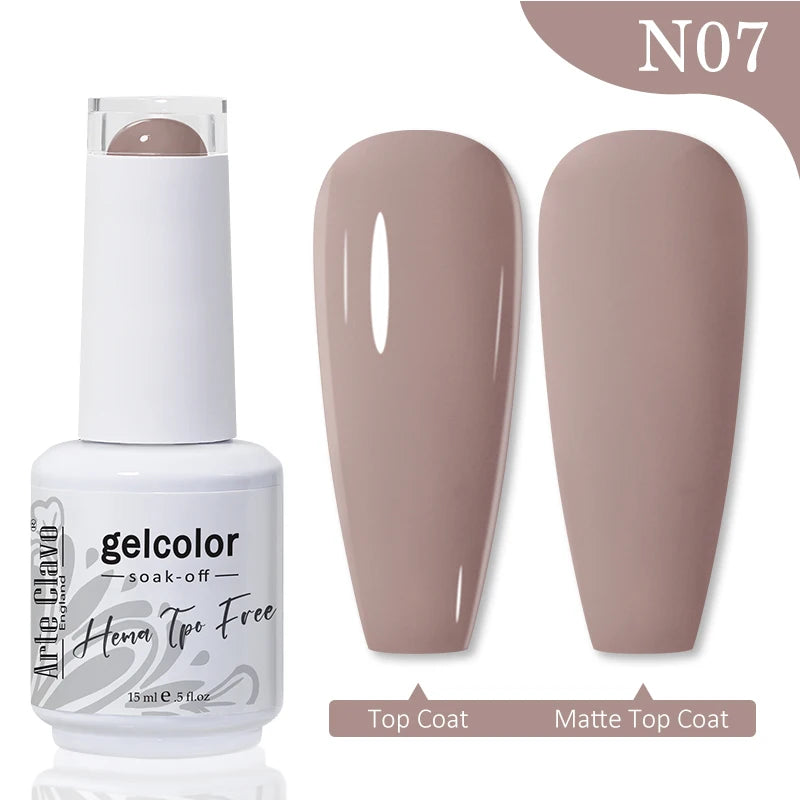 Arte Clavo HEMA TPO FREE Gel Nail Polish Jelly 15ml LED Nail Gel Hybrid Varnish Matt Top Base Coat Nail Art Gellak Primer﻿﻿﻿