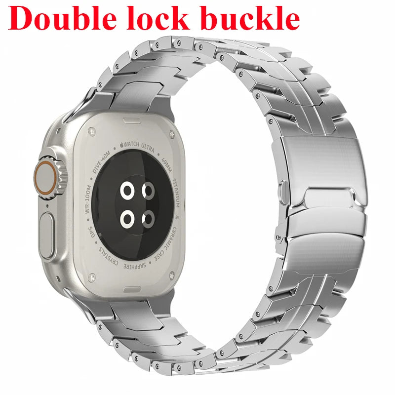 Stainless Steel Strap For Apple Watch Series 11 10 9 8 SE 3 46mm 45mm 42mm 44mm Metal Bracelet Band For iWatch Ultra 3/2/1 49mm