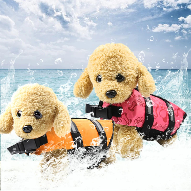 New Summer Dog Life Vest Jacket Reflective Pet Clothes Puppy Swimwear Dog Life Jacket Safety Swimming Suit Dog Supplies