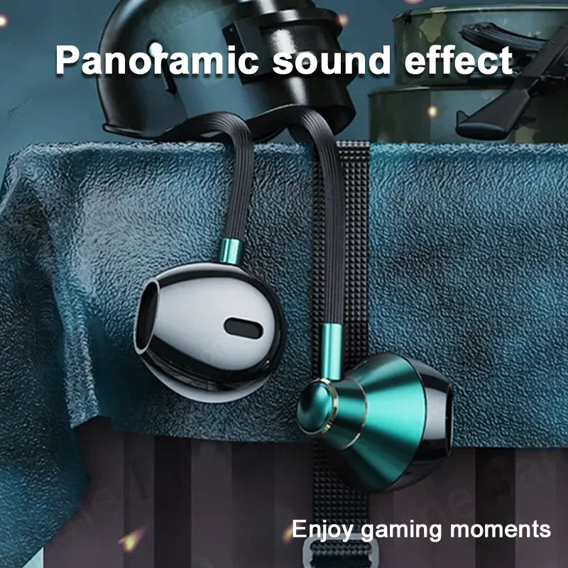 HiFi USB Type C Headphone Bass Stereo Volume Control Earbud  Mic 3.5mm Wired Earbuds For Galaxy Samsung S24 S23 Xiaomi Computer