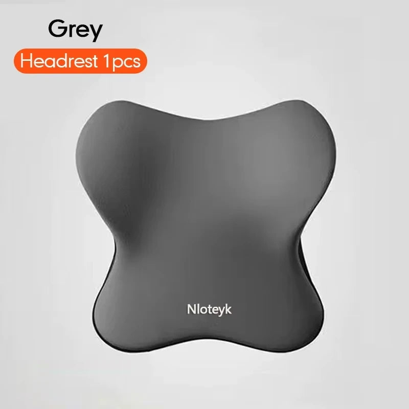Car Memory Foam Headrest Car Neck Pillow Lumbar Waist Cushion Universal Waist Support Car Seat Pillow Accessories Interiors