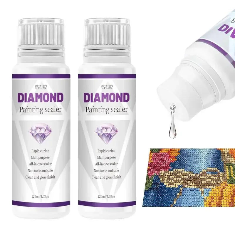 120ML Adhesives & Sealers Diamond Painting Sealer Puzzle Art Glue Permanent Hold & Shine Effect Sealer Diamond Painting Puzzle