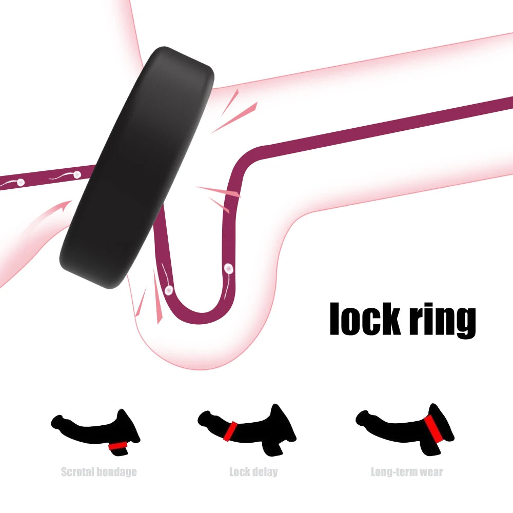 Men Penis Ring Silicone Cock Rings Male Lock Ejaculation Scrotal Ball Stretcher anillo hombre Cockring Sex Toys For Men