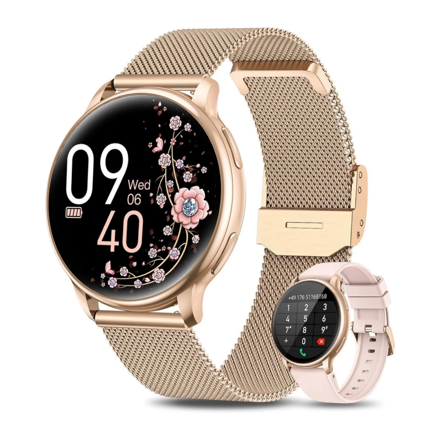 Smartwatch With Wireless Call/Dial, Female Functions, Sleep, 19 Sports Modes, Music Player, Pedometer - Perfect Birthday Gift Fo