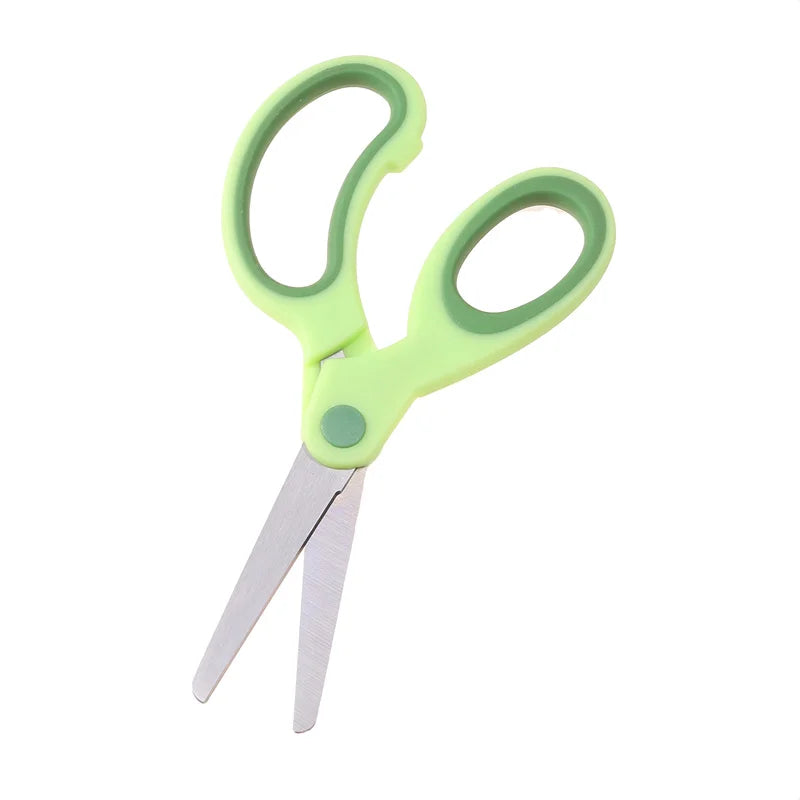 Safty Scissors For Kids Student DIY Paper Children's Left-handed Scissors Scissors With Sleeve Cutting Tool Stationery