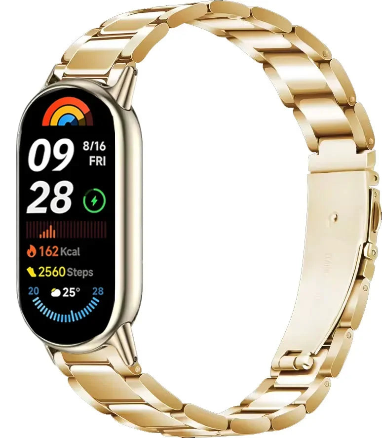Metal Strap for Xiaomi Mi Band 10 9 8 Smartwatch Stainless Steel Comfortable Band for Miband 10 9 8 Replacement Bracelet Correa