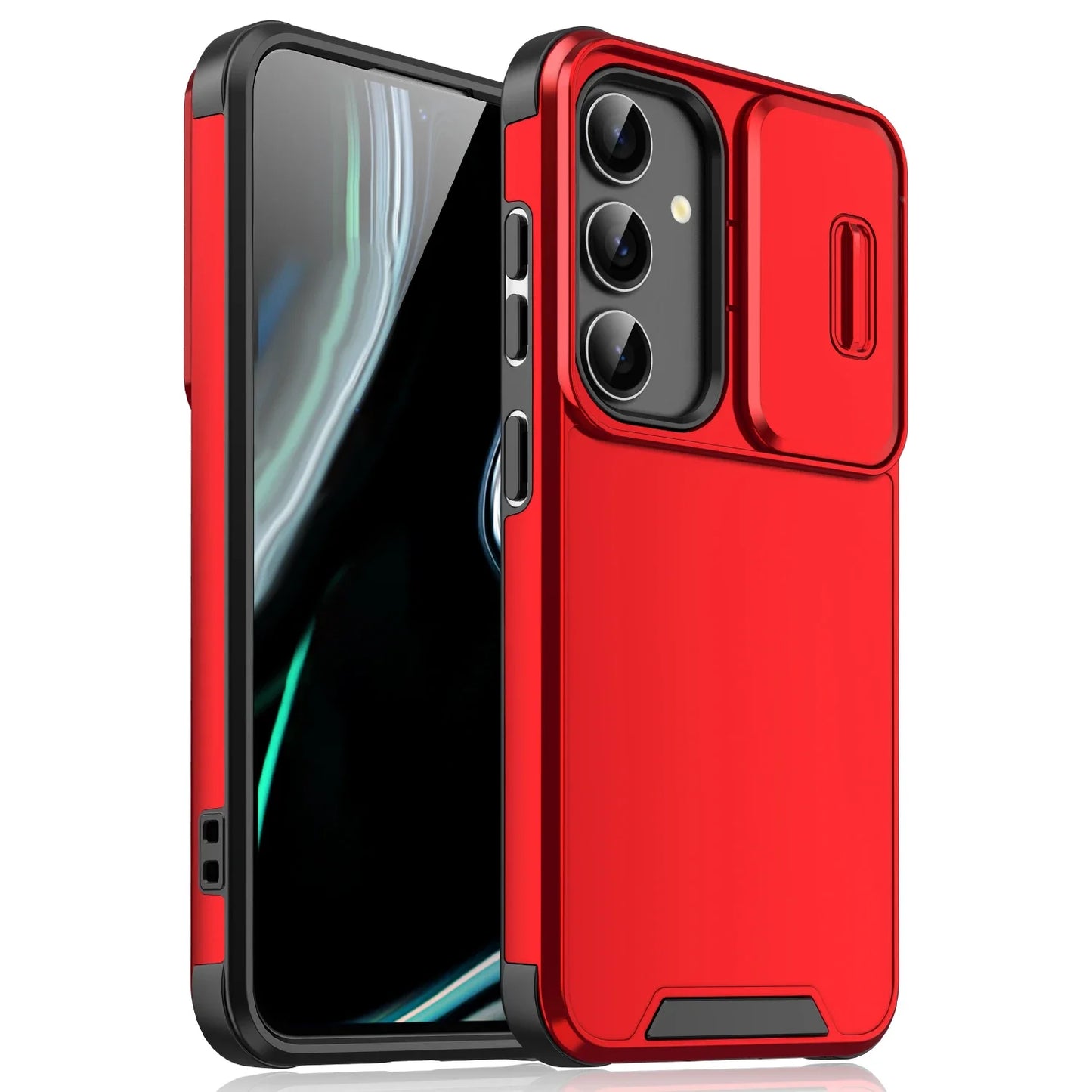 Luxury Fashion Shockproof Armor Phone Case for Samsung Galaxy S25 S24 Ultra S23 FE S21 FE S20 Slide Camera Protection Back Cover