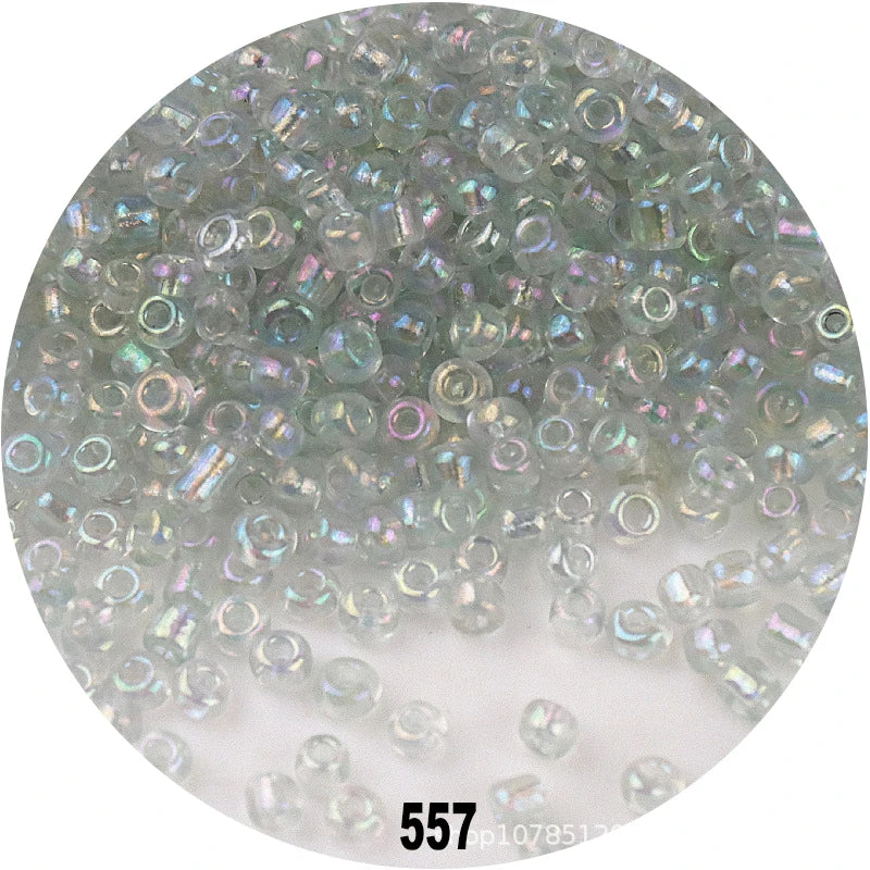 1.5mm 2mm 3mm 4mm Cezch Clear AB Colorful Glass Beads 15/0 12/0 8/0 6/0 Loose Seedbeads for Needlework Jewelry Making DIY Sewing