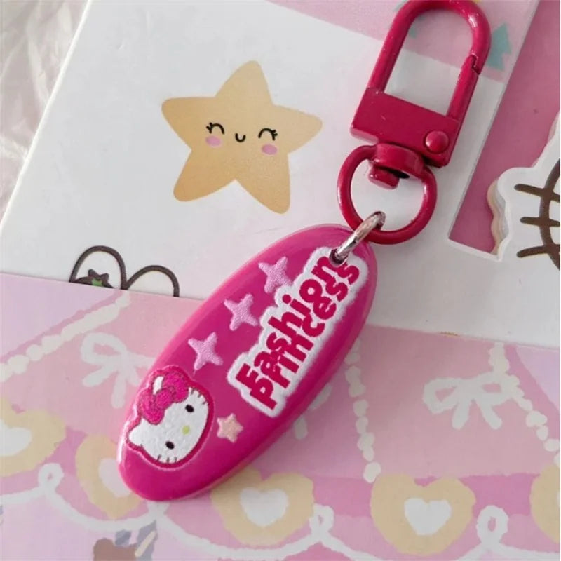 Kawaii Hello Kittys Keychain Anime Kt Cartoon Cute Key Ring Sweet Girls Bag Pendant Charms Car Accessorie DIY Jewelry Gifts Toys