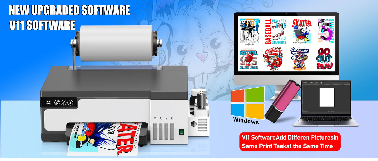 A4 DTF Printer For Epson L8058 XP600 impresora a4 dtf printers T-shirt Transfer printing machine For T-Shirt Hoodie bags Shoes