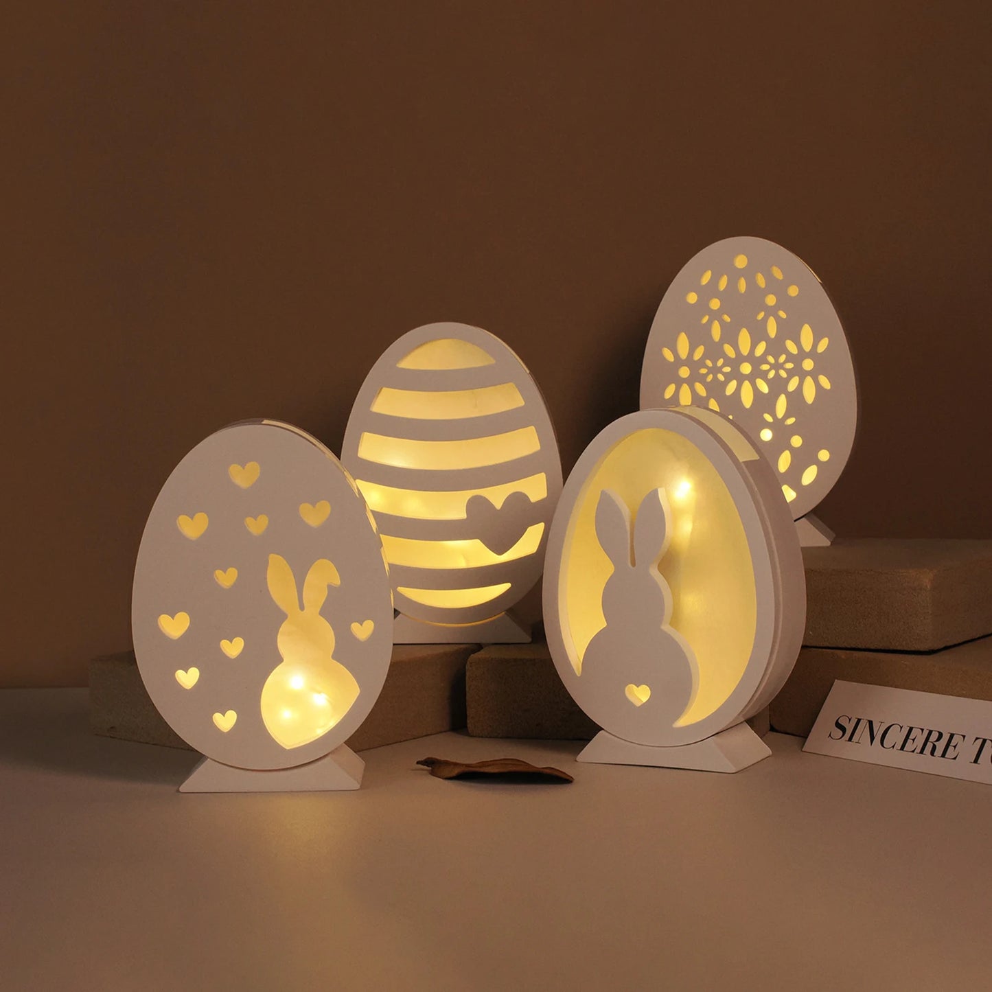 Easter Rabbit Egg Splicing silicone mold Concrete Cement Gypsum Plaster Molds Bunny Hollow Heart Flower Decoration Craft