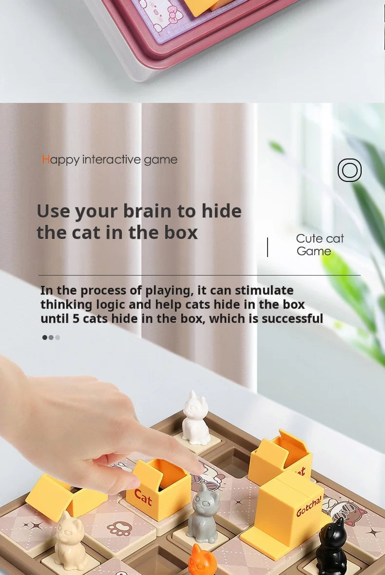 Children Toy Hidden Cat Clearance Board Montessori Game Cat Baby Space Planning Logical Thinking Training Puzzle Toys Kids Gifts