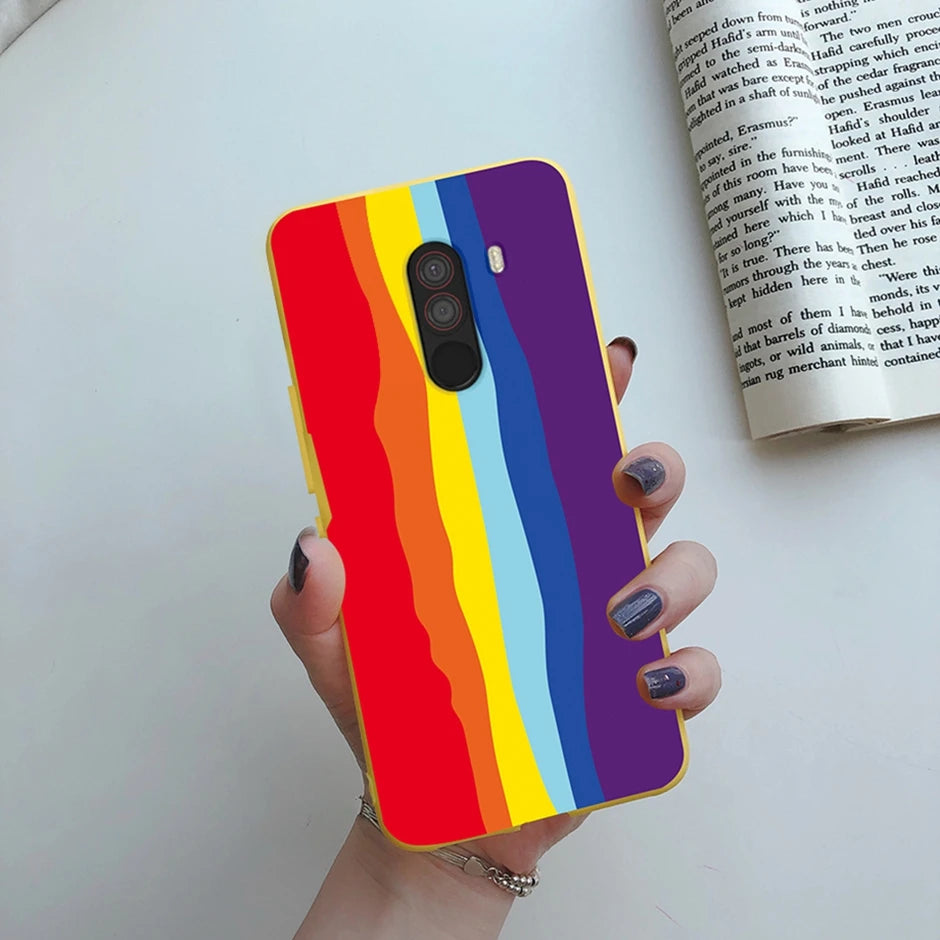 For xiaomi Pocophone F1 Case for xiaomi Poco F1 Case Silicone Soft TPU Phone Cases for PocoF1 Back Cover Heart Butterfly Bumper