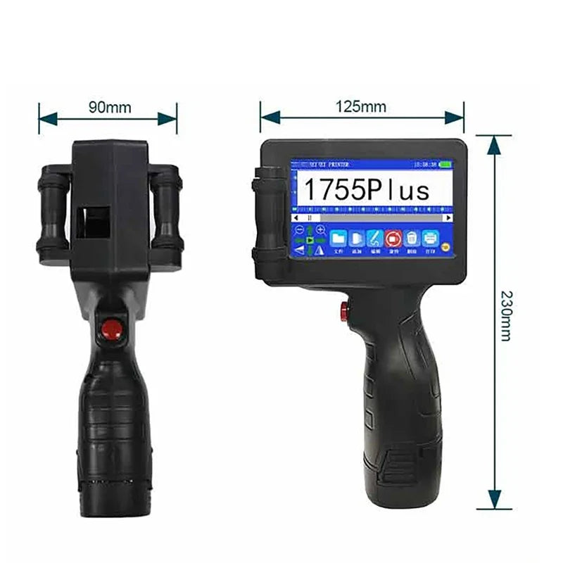 Portable Handheld Inkjet Printer 12.7mm Label QR Bar Batch Code Date Number Logo Expiry Date Coding Machine 28 Languages