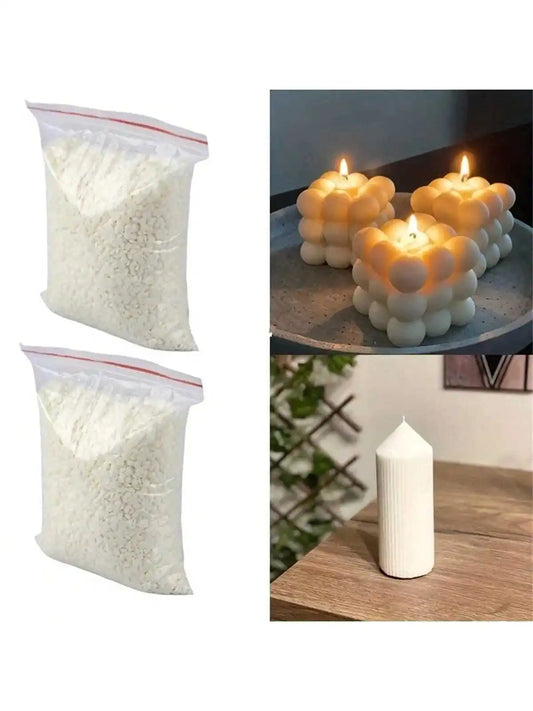 200g/500g Natural Soy Wax Granular Scented Candle Raw Material 100% No Additives for DIY Candle Making Supplies Candle Raw Mater