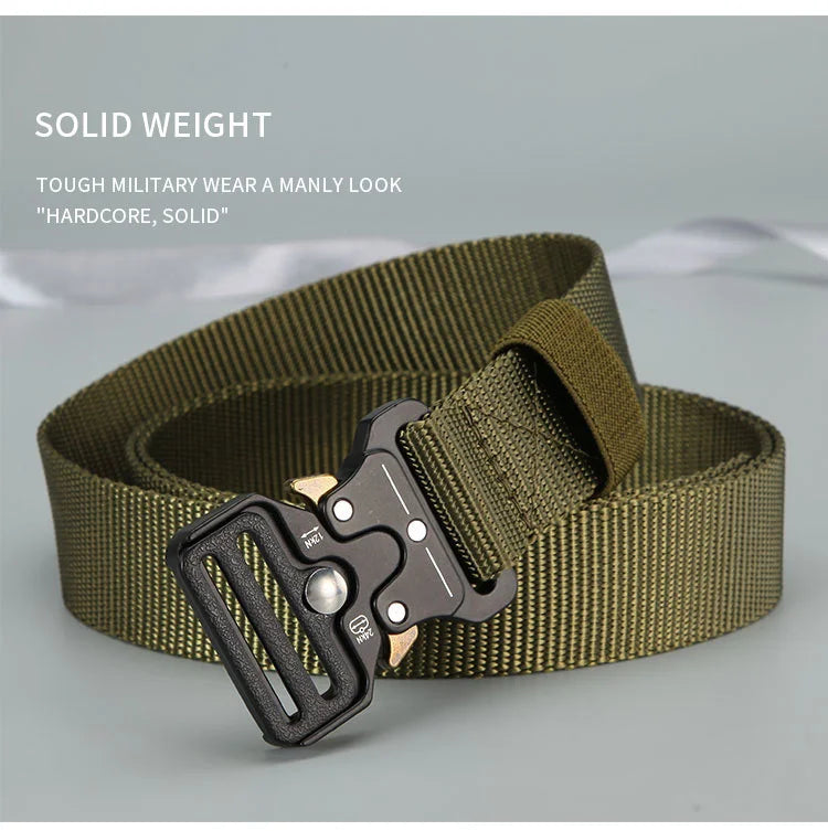 Men Belt Outdoor Hunting Outdoors Belt Multi-Function Buckle Nylon Belt High Quality Canvas Belt