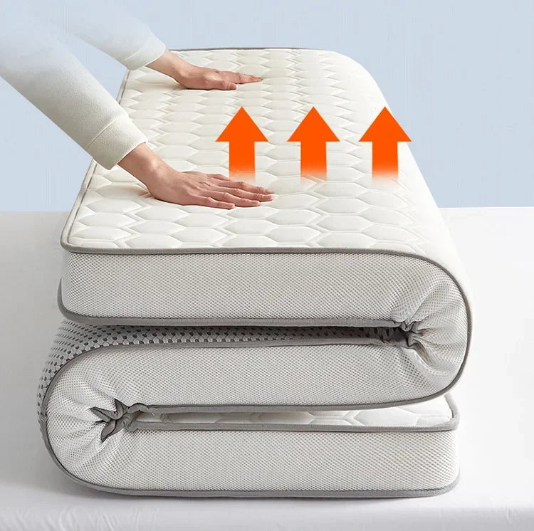 Breathable Antibacterial Cushion Mattress Toppers, Soft Fiber Bed Mattress, Comfortable Mattress, Quilt Mats Toppers Memory Foam