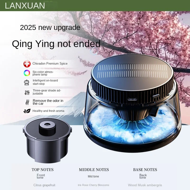 New High-end Cloud Car Solar Aromatherapy Light Luxury New Lasting Fragrance Men's Car Perfume Fog