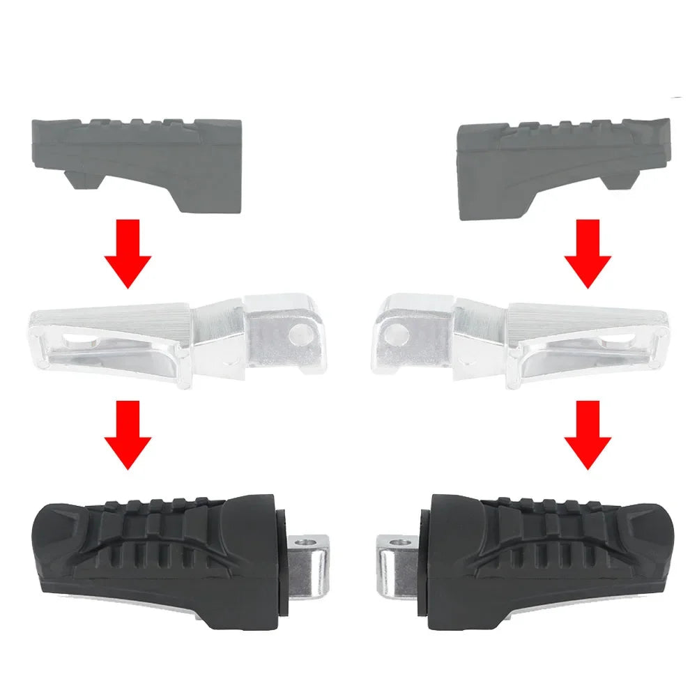 R1200GS LC Rear Passenger Footrest Foot Peg For BMW GS1250 R1250GS ADV R1250GS Adventure Aluminum Footpeg Bracket Rubber Cover